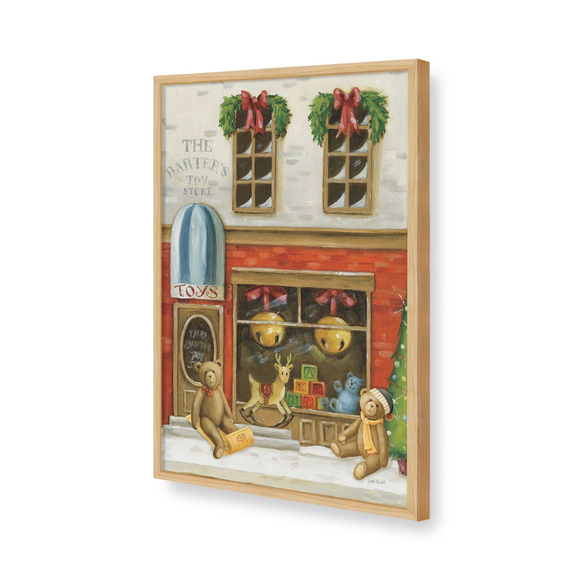 [Color:American Maple], Picture of art in a American Maple frame of the corner