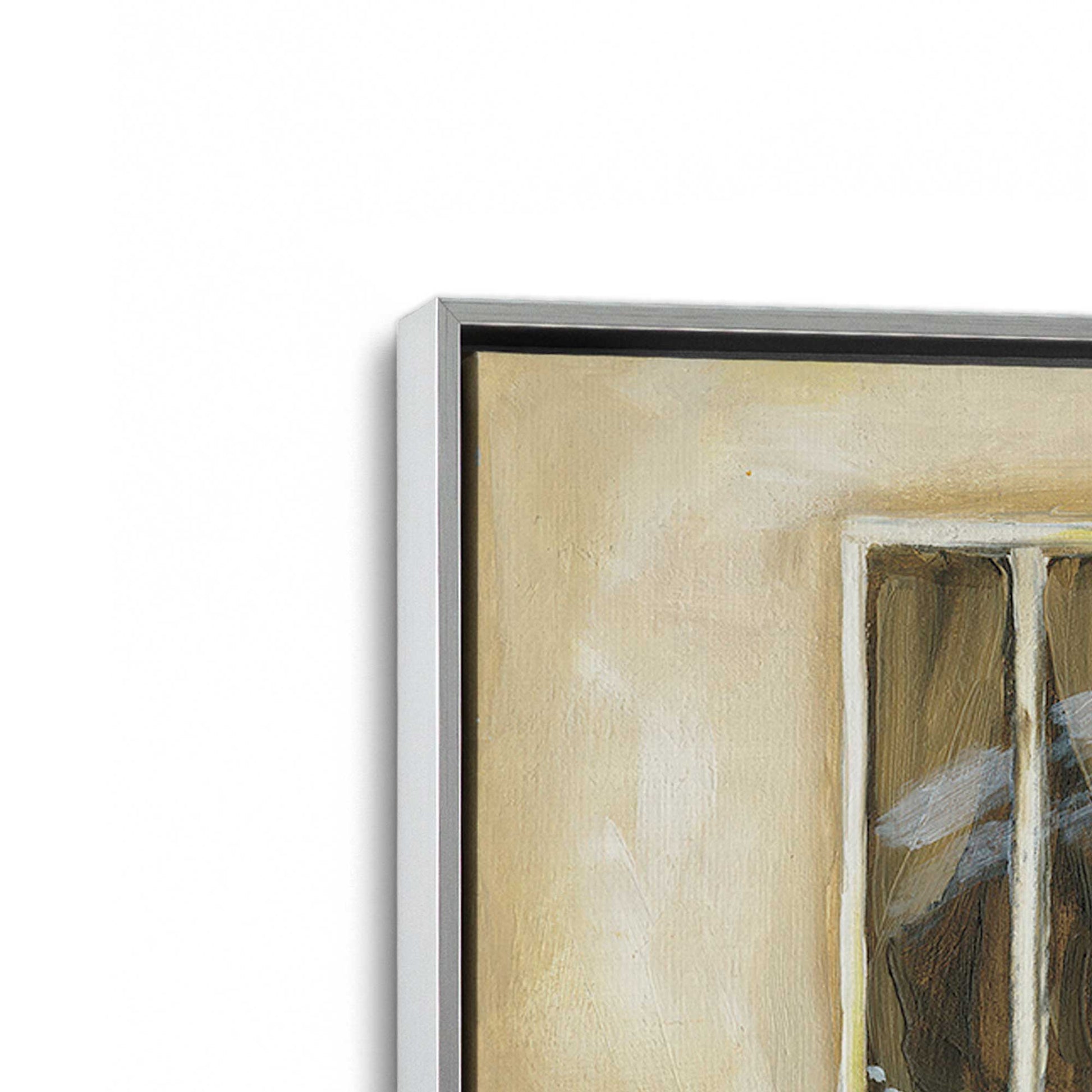 [Color:Polished Chrome], Picture of art in a Polished Chrome frame at an angle
