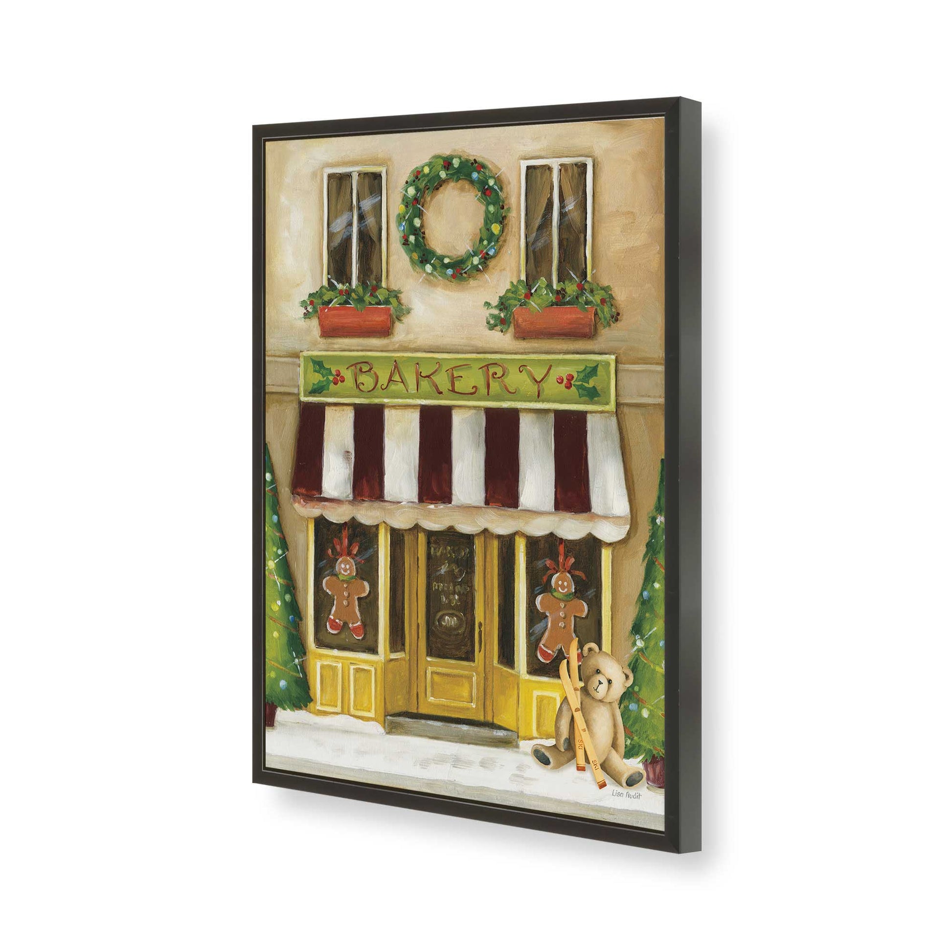 [Color:Satin Black], Picture of art in a Satin Black frame of the corner