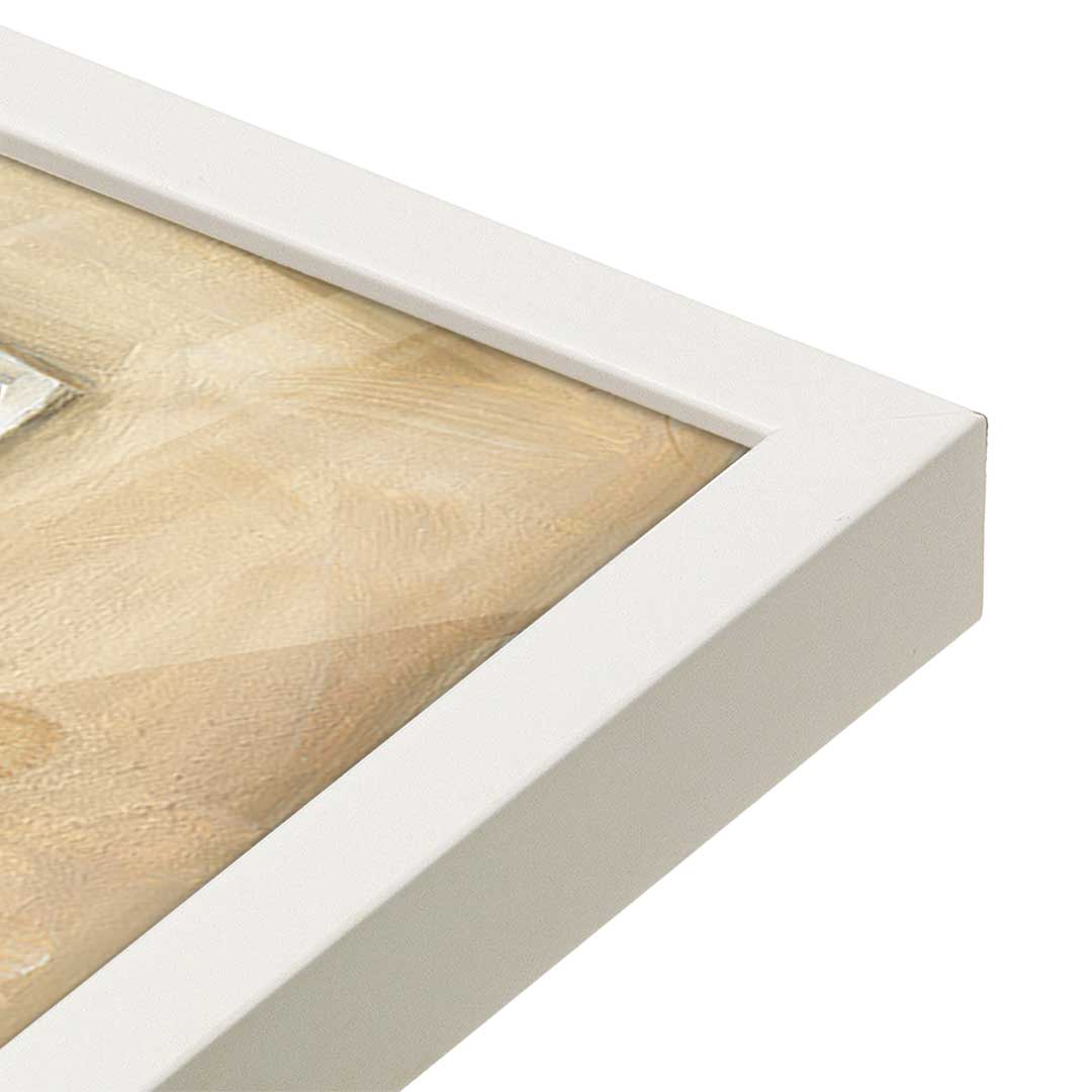 [Color:Opaque White], Picture of art in a Opaque White frame at an angle