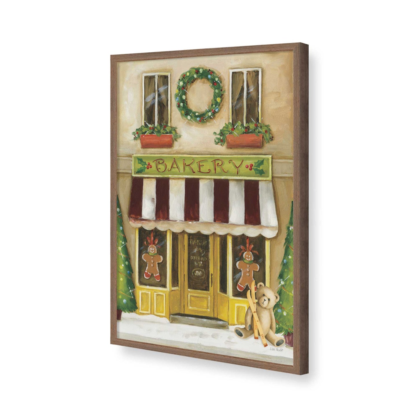 [Color:Walnut], Picture of art in a Walnut frame of the corner