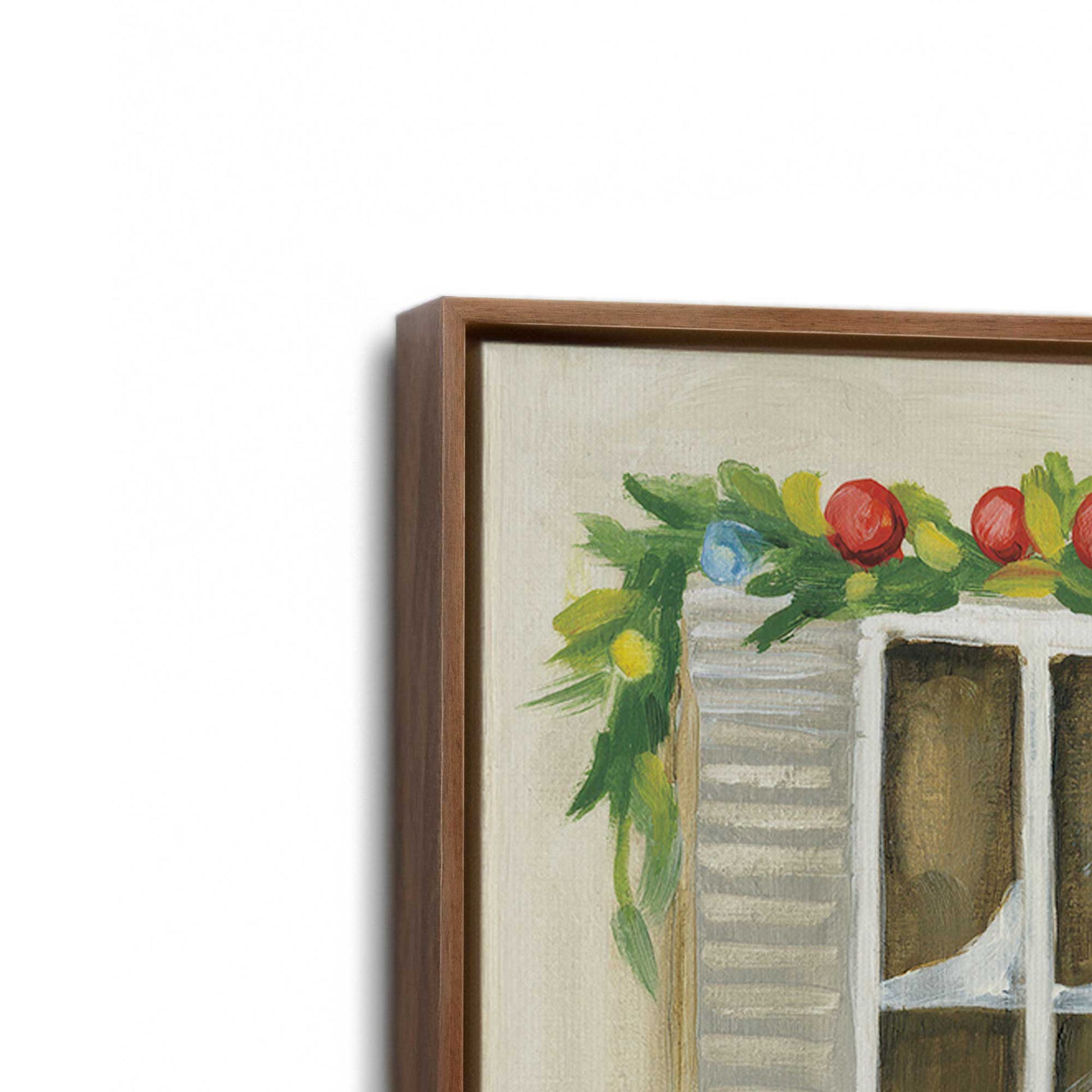 [Color:Walnut], Picture of art in a Walnut frame at an angle