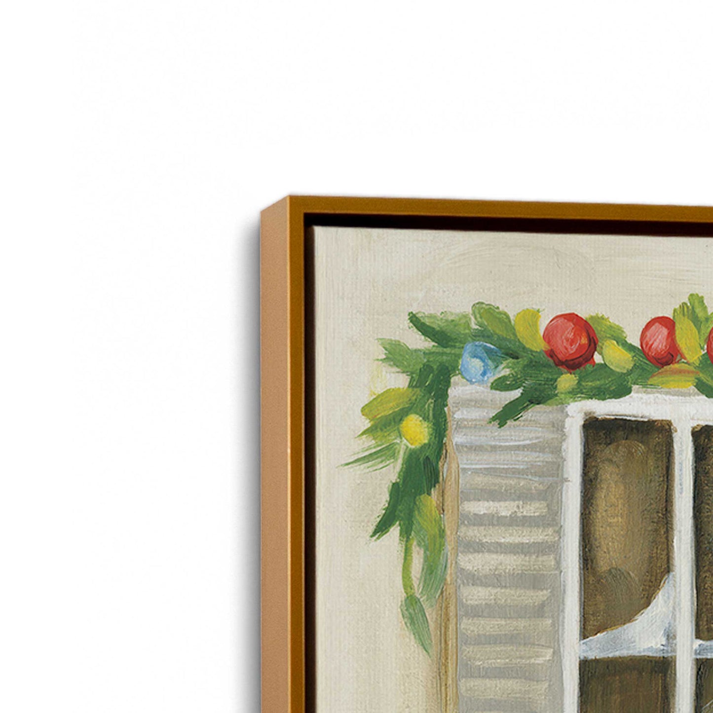 [Color:Polished Gold], Picture of art in a Polished Gold frame at an angle