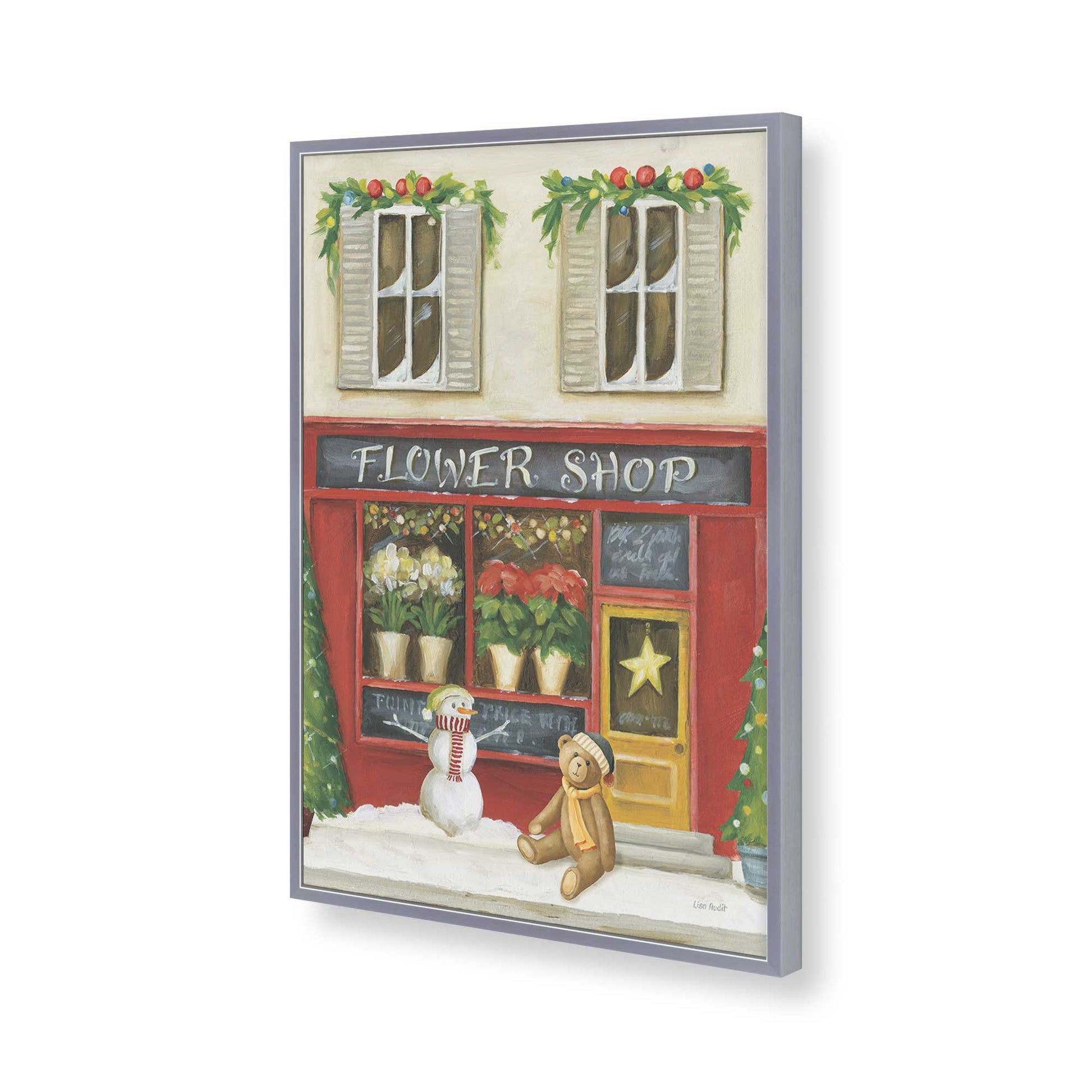 [Color:Polished Chrome], Picture of art in a Polished Chrome frame of the corner