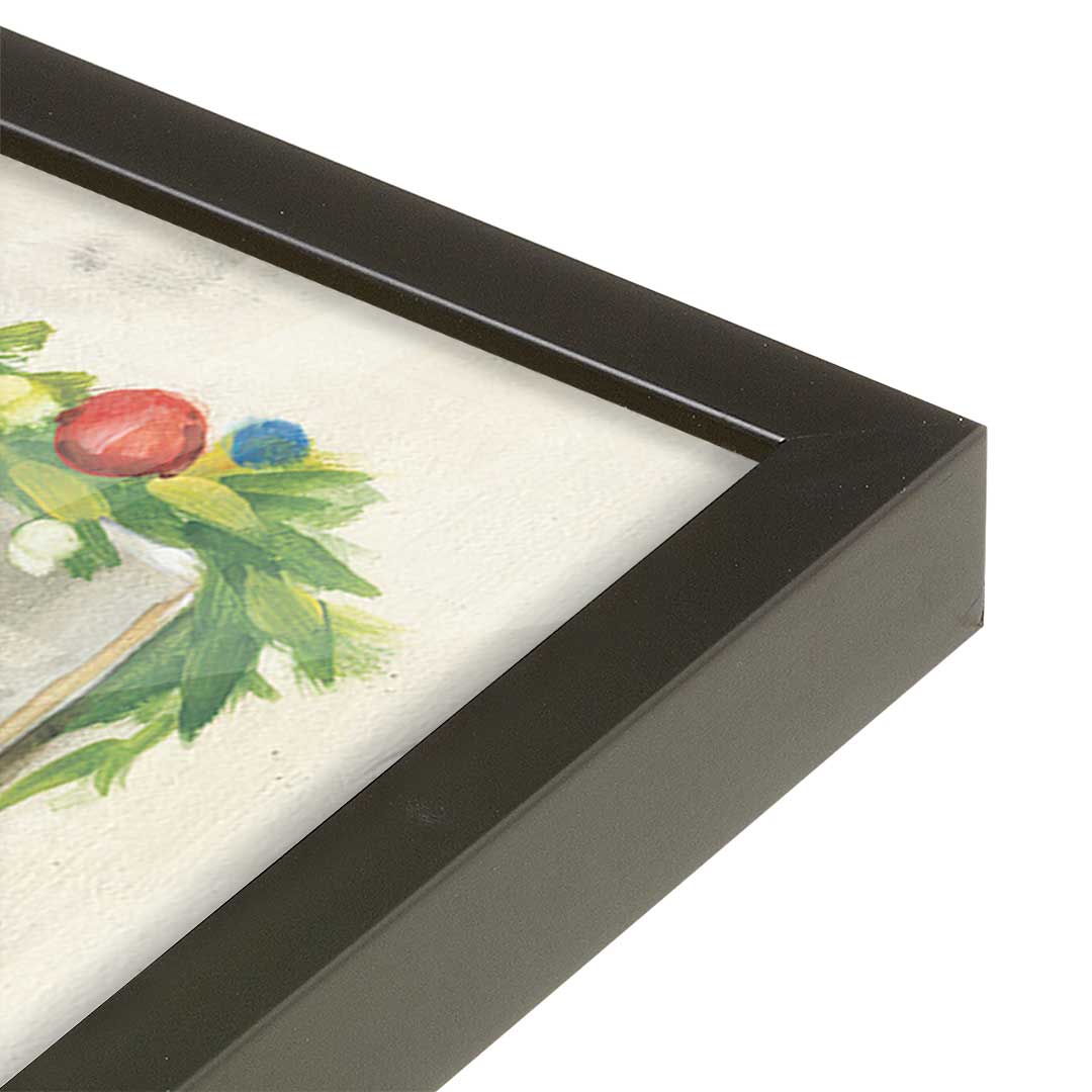 [Color:Satin Black], Picture of art in a Satin Black frame at an angle