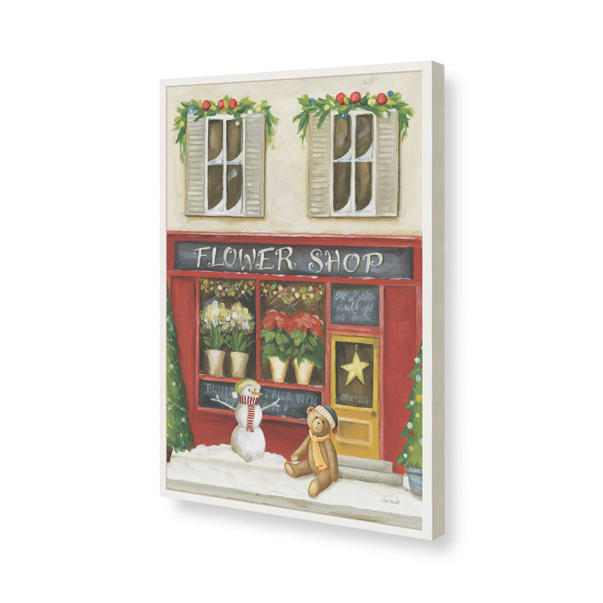 [Color:Opaque White], Picture of art in a Opaque White frame of the corner