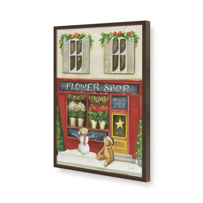 [Color:Brown], Picture of art in a Brown frame of the corner