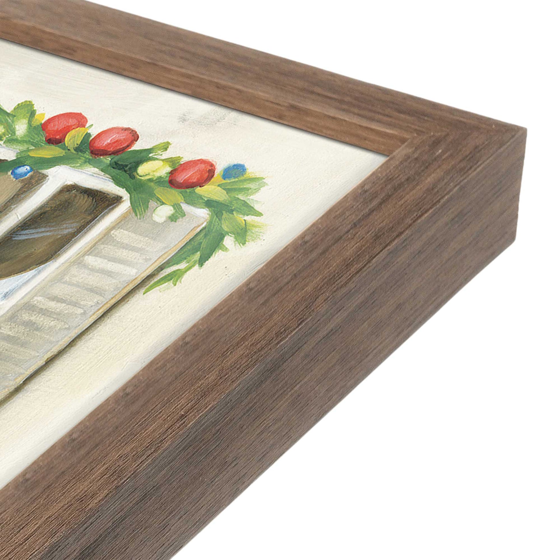 [Color:Walnut], Picture of art in a Walnut frame at an angle