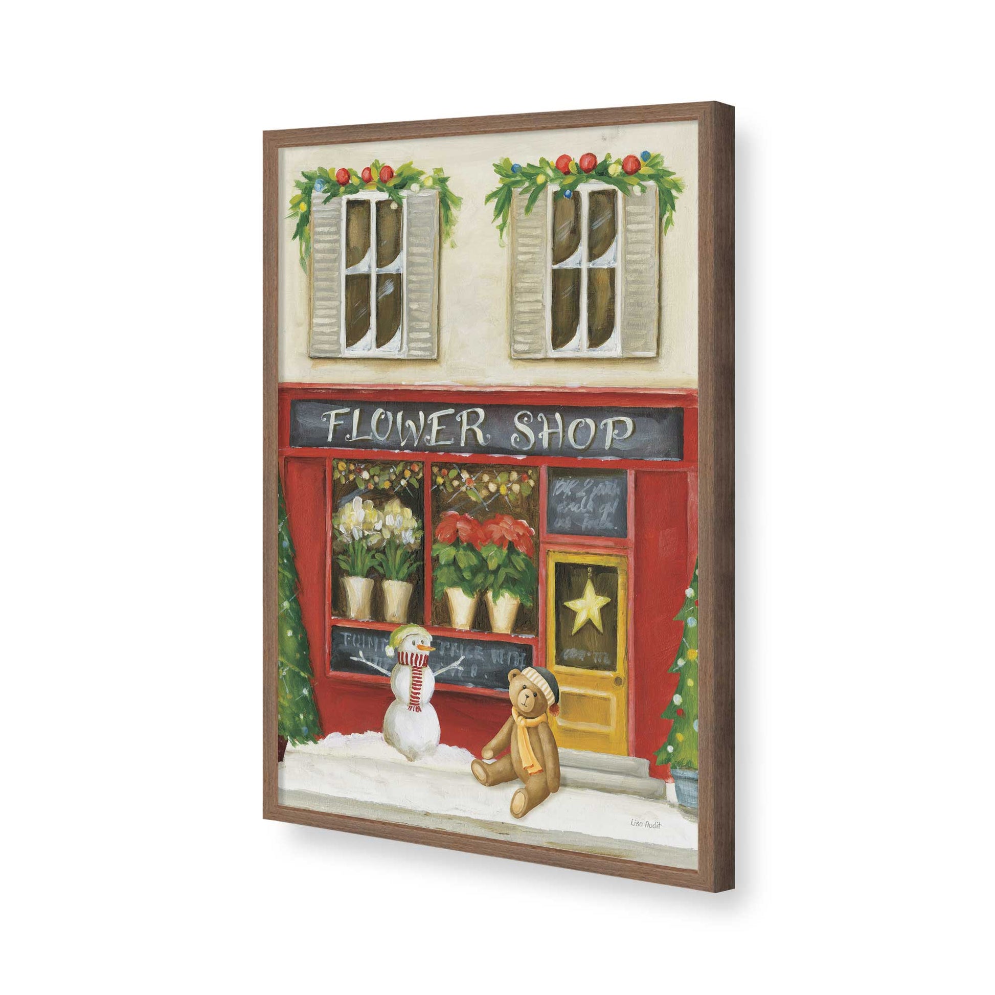 [Color:Walnut], Picture of art in a Walnut frame of the corner