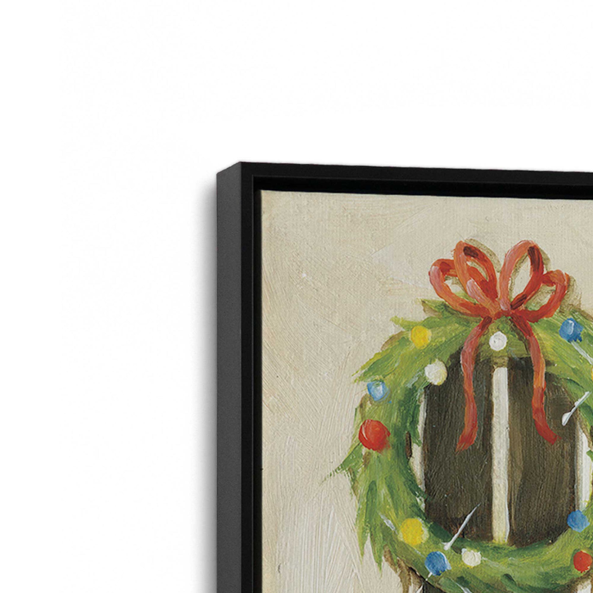 [Color:Satin Black], Picture of art in a Satin Black frame at an angle