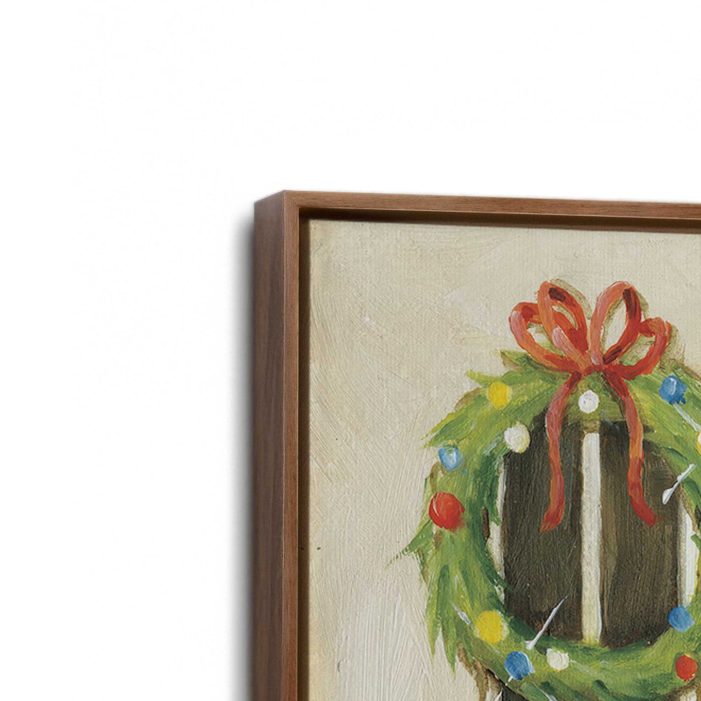 [Color:Walnut], Picture of art in a Walnut frame at an angle