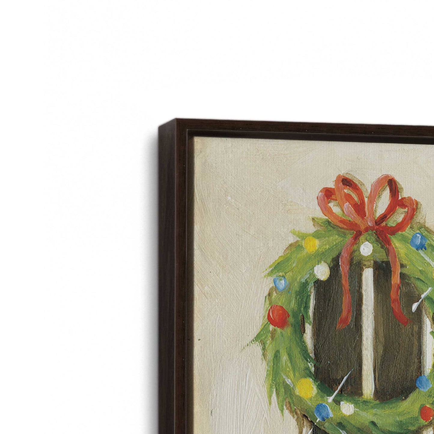 [Color:Espresso], Picture of art in a Espresso frame at an angle