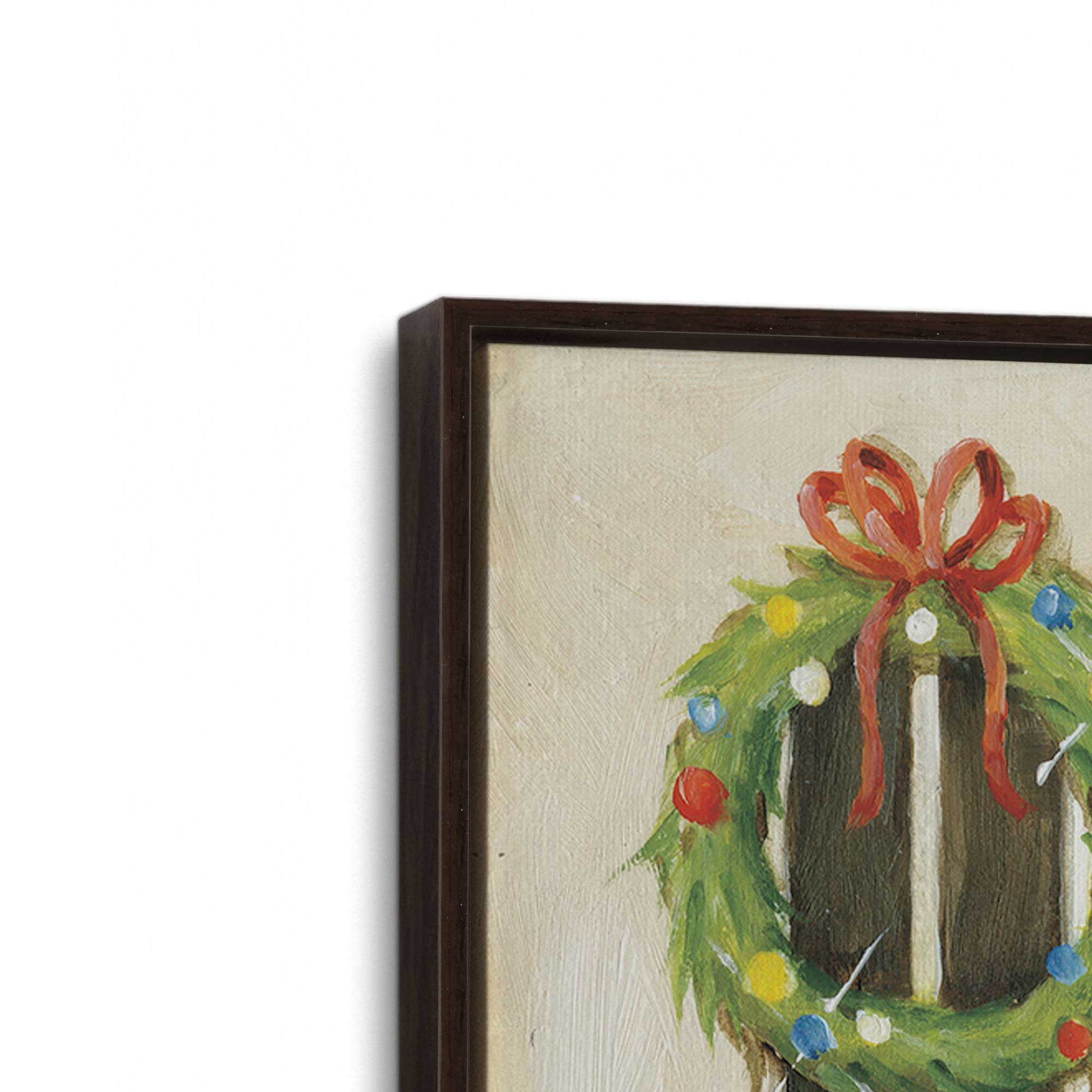 [Color:Espresso], Picture of art in a Espresso frame at an angle