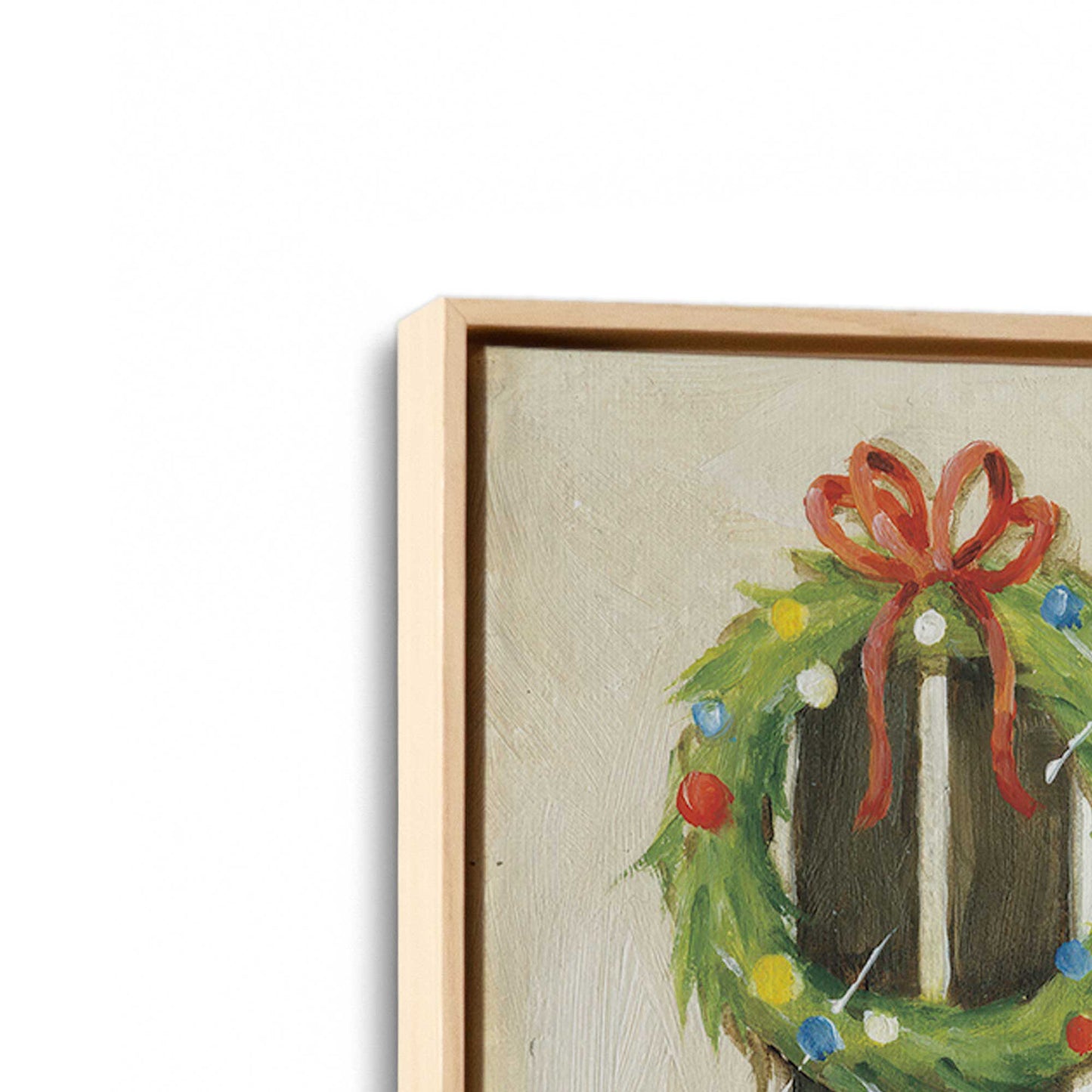 [Color:American Maple], Picture of art in a American Maple frame at an angle