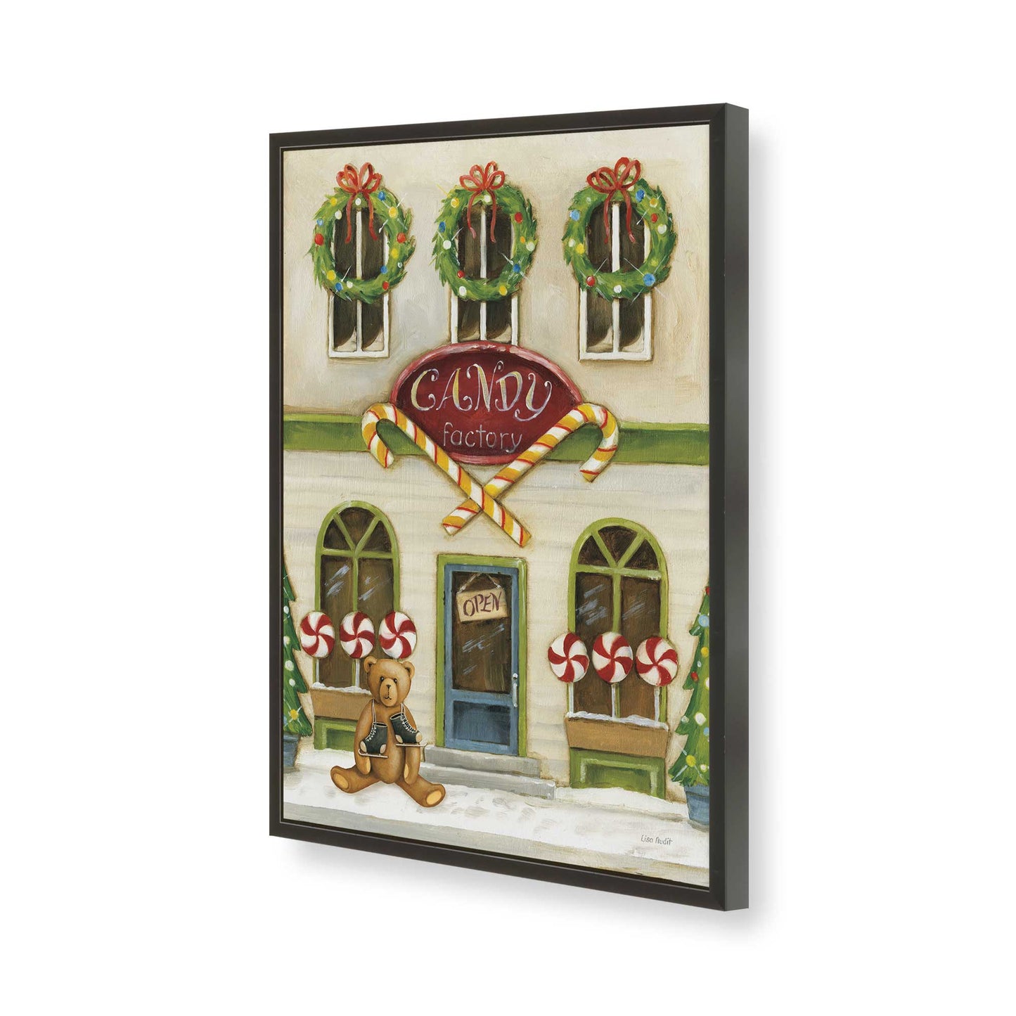 [Color:Satin Black], Picture of art in a Satin Black frame of the corner