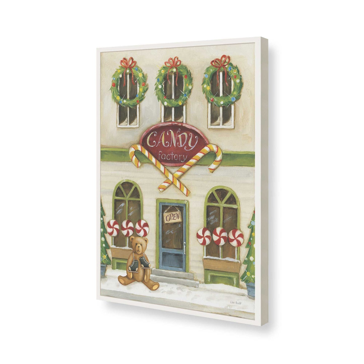 [Color:Opaque White], Picture of art in a Opaque White frame of the corner