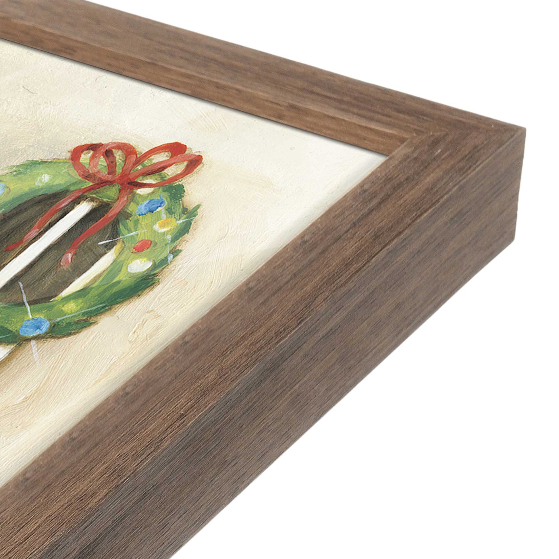 [Color:Walnut], Picture of art in a Walnut frame at an angle
