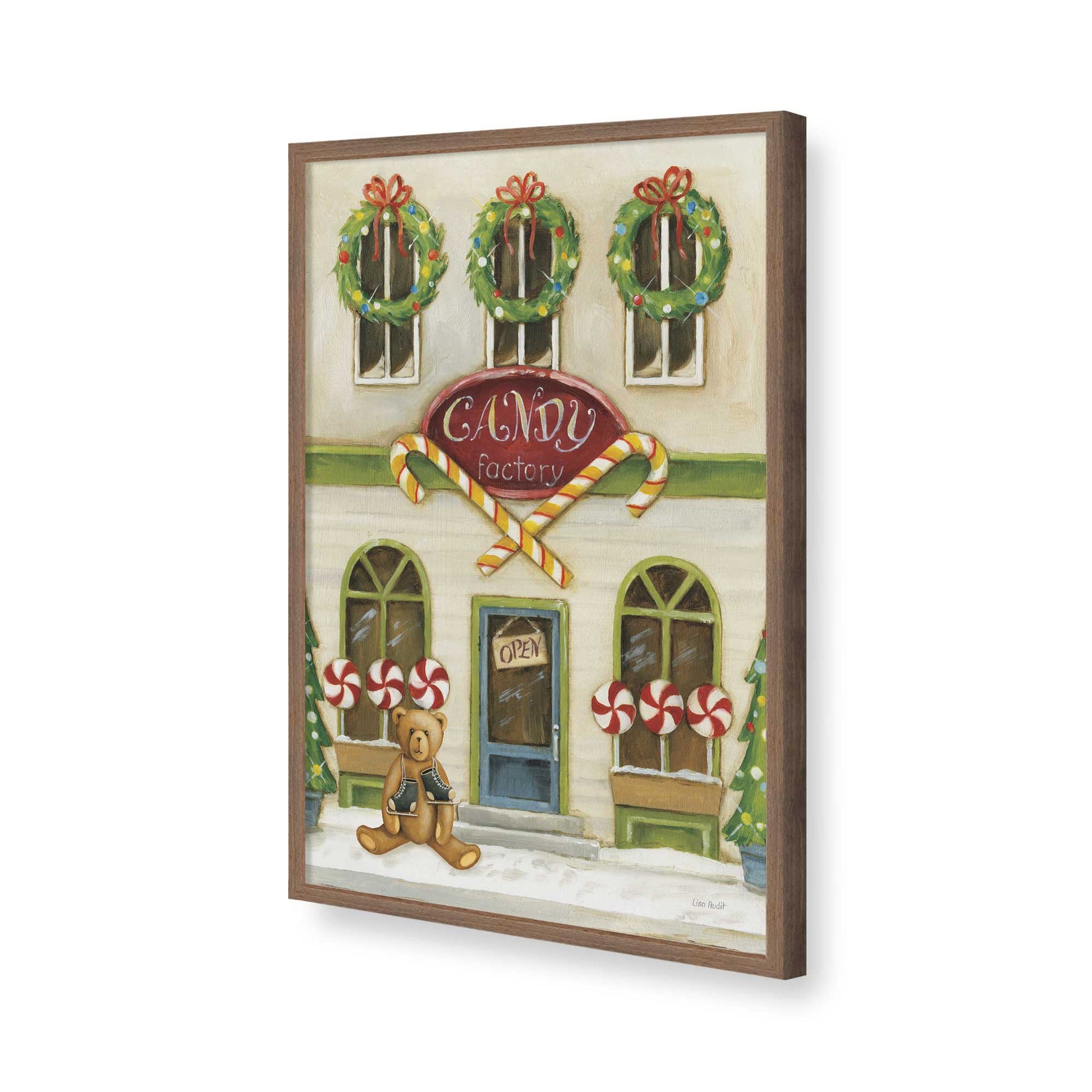 [Color:Walnut], Picture of art in a Walnut frame of the corner