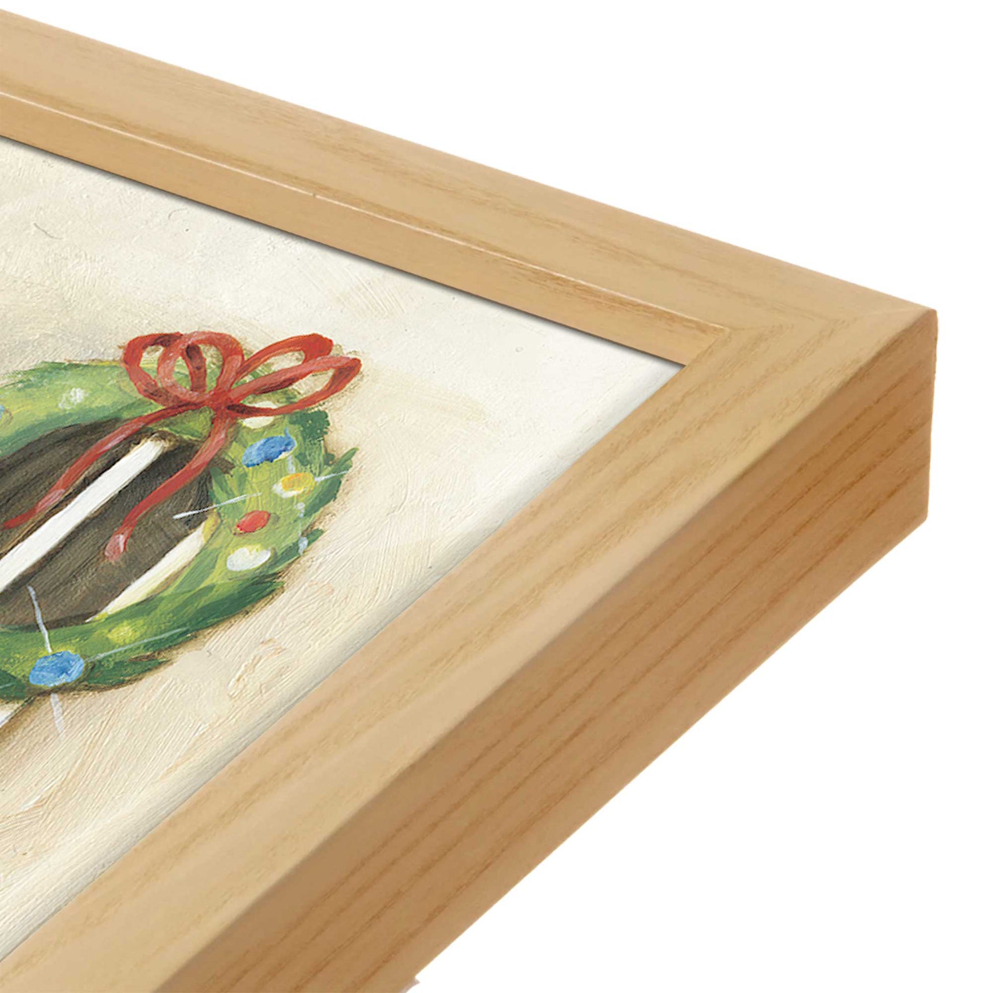 [Color:American Maple], Picture of art in a American Maple frame at an angle