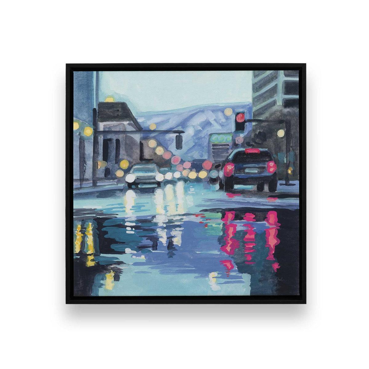 [Color:Satin Black], Picture of art in a Satin Black frame