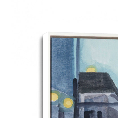 [Color:Opaque White], Picture of art in a White frame at an angle