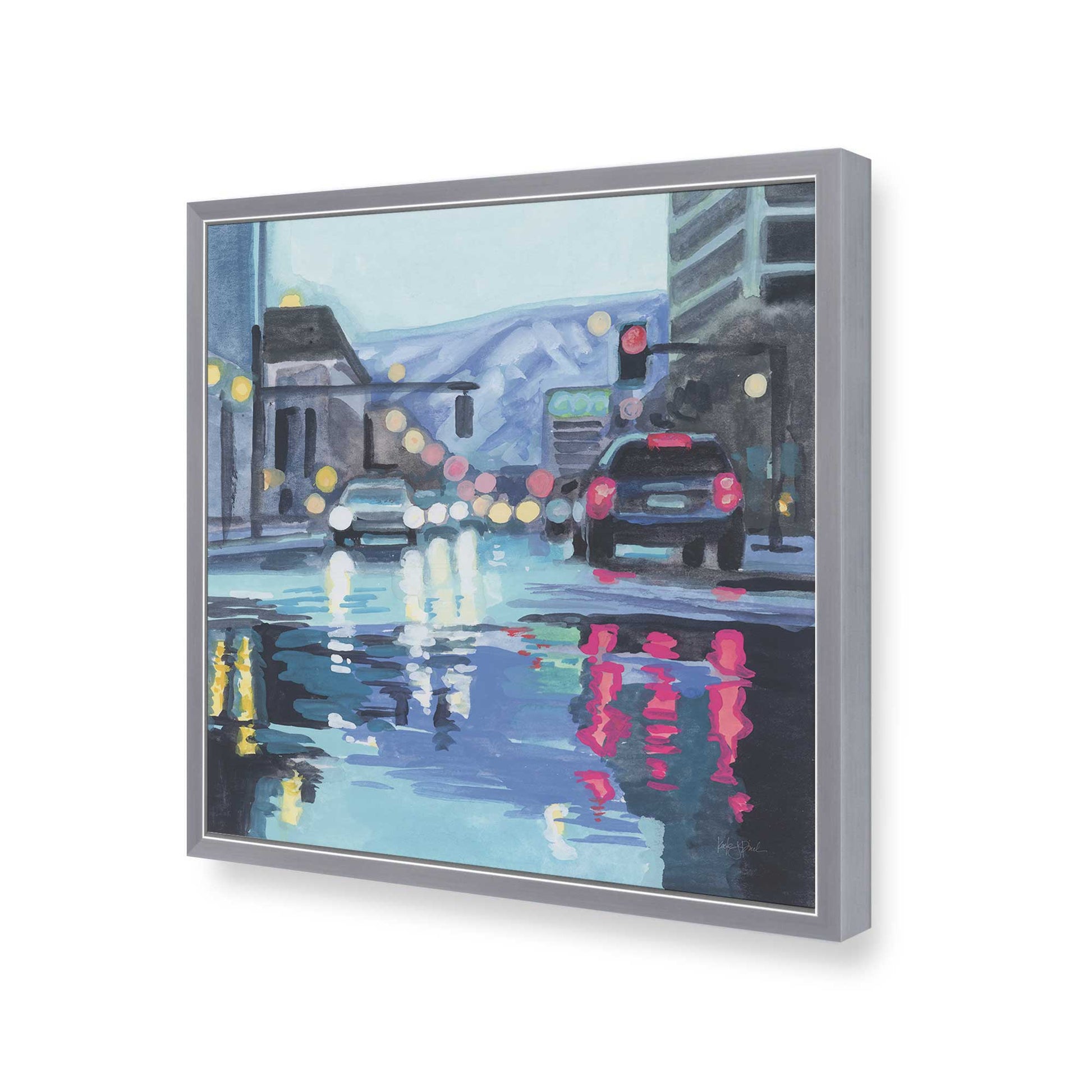 [Color:Polished Chrome], Picture of art in a Polished Chrome frame of the corner