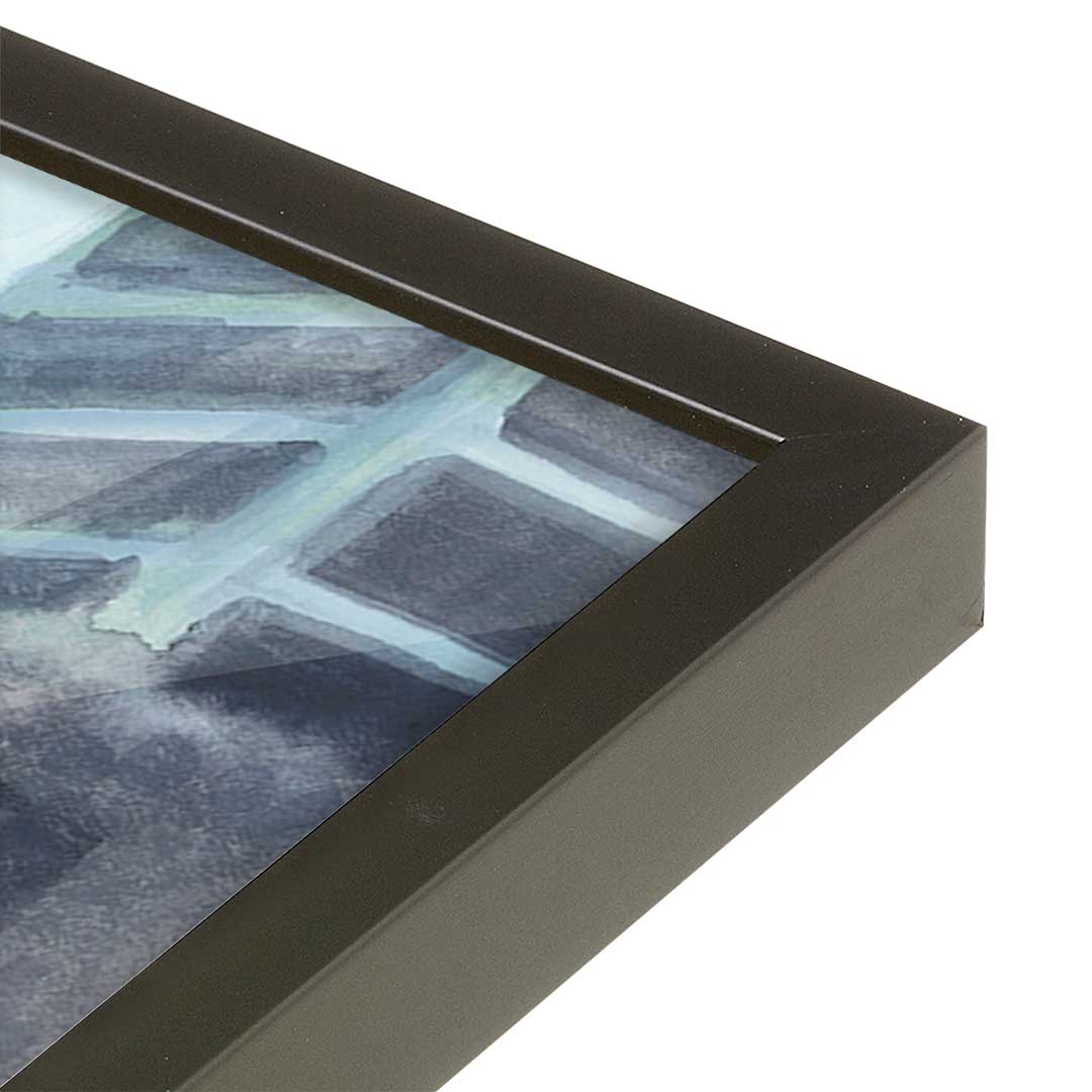 [Color:Satin Black], Picture of art in a Satin Black frame at an angle