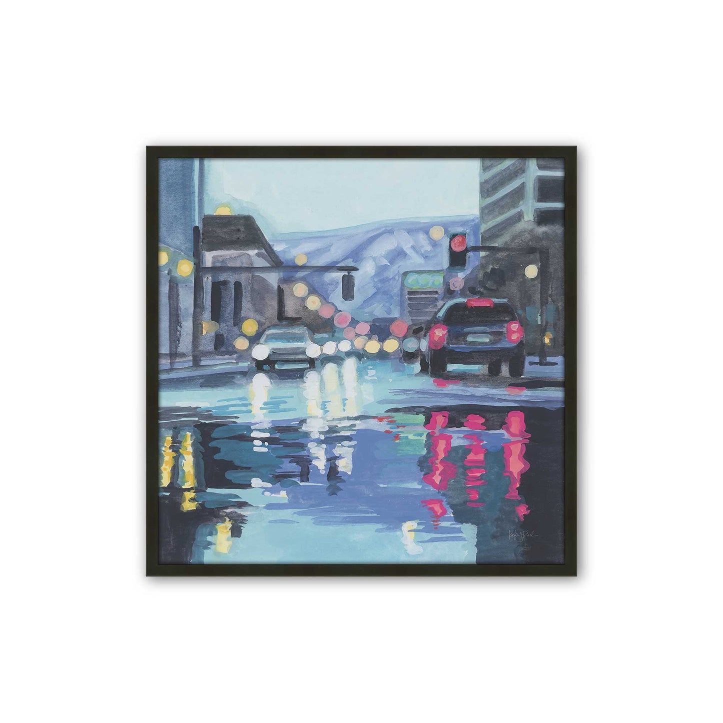 [Color:Satin Black], Picture of art in a Satin Black frame