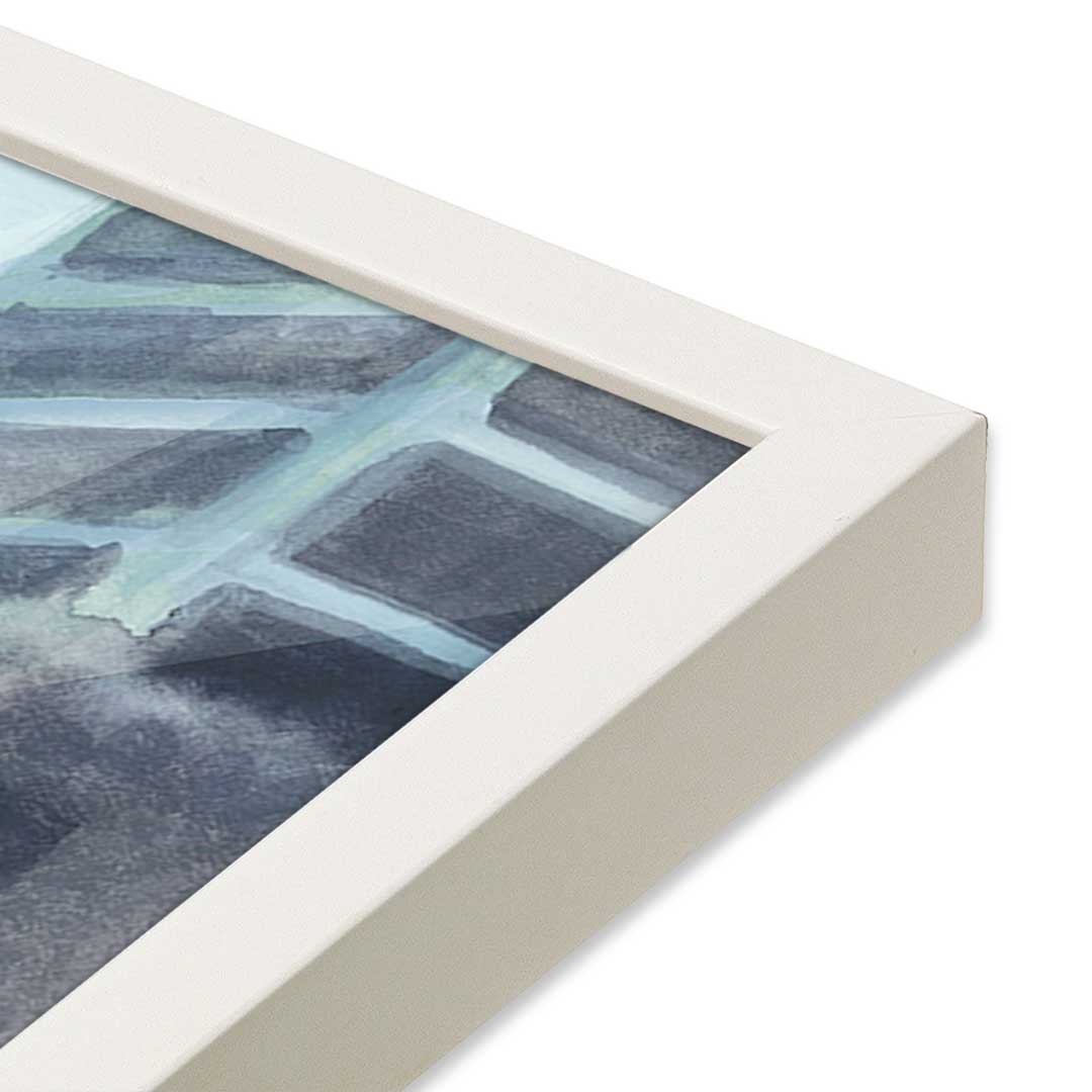 [Color:Opaque White], Picture of art in a Opaque White frame at an angle