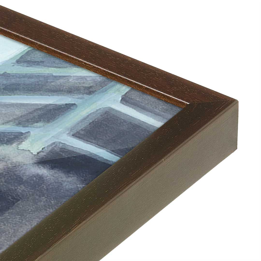 [Color:Espresso], Picture of art in a Espresso frame at an angle