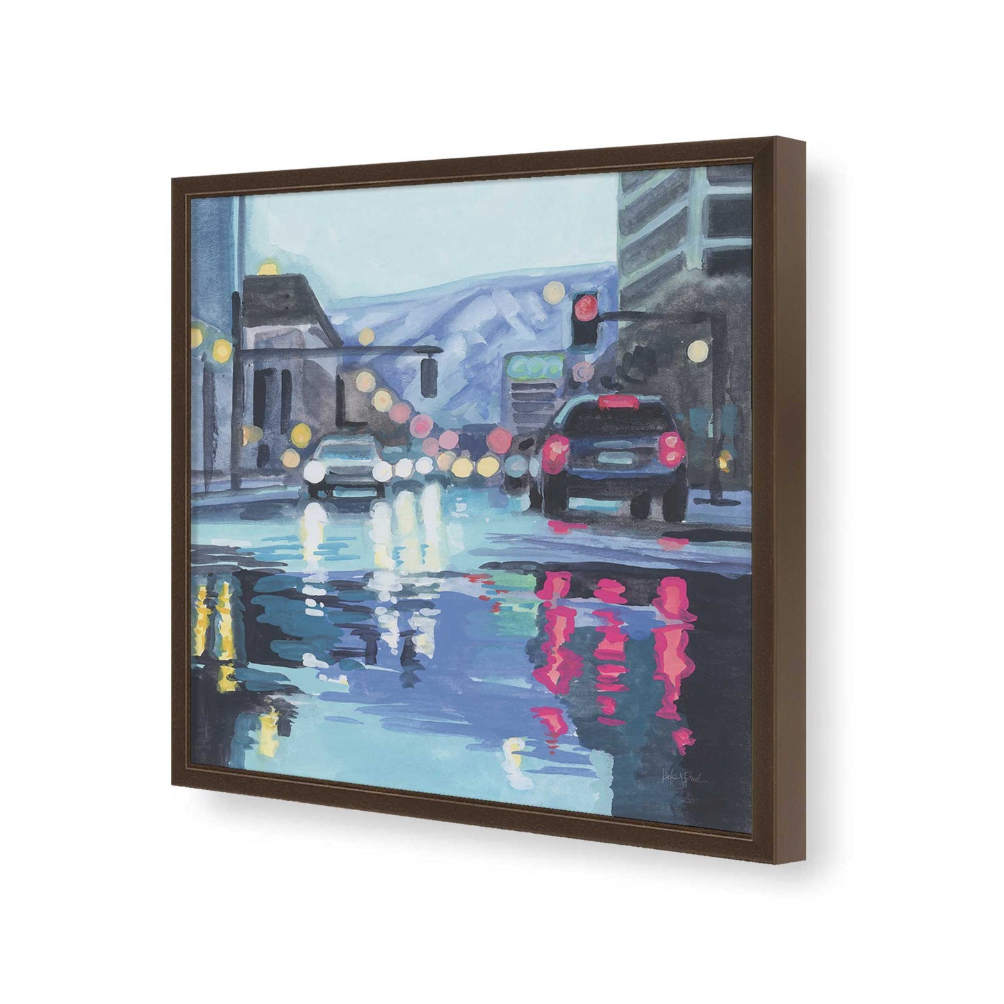 [Color:Espresso], Picture of art in a Espresso frame of the corner