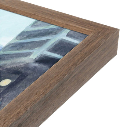 [Color:Walnut], Picture of art in a Walnut frame at an angle