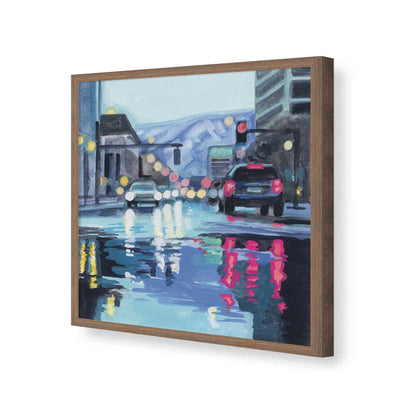 [Color:Walnut], Picture of art in a Walnut frame of the corner