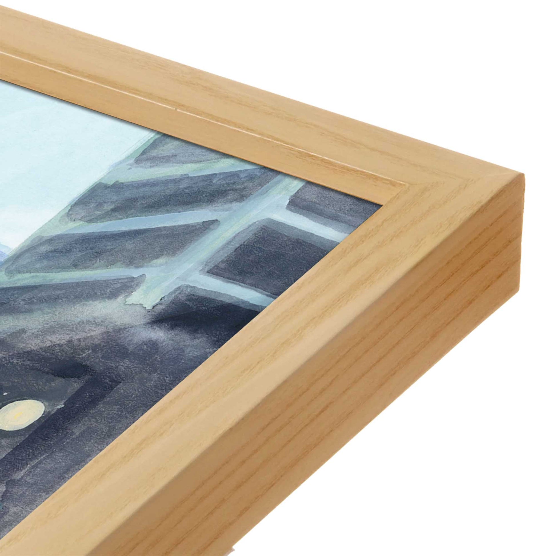 [Color:Espresso], Picture of art in a Espresso frame at an angle