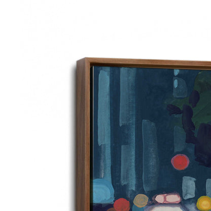 [Color:Walnut], Picture of art in a Walnut frame at an angle