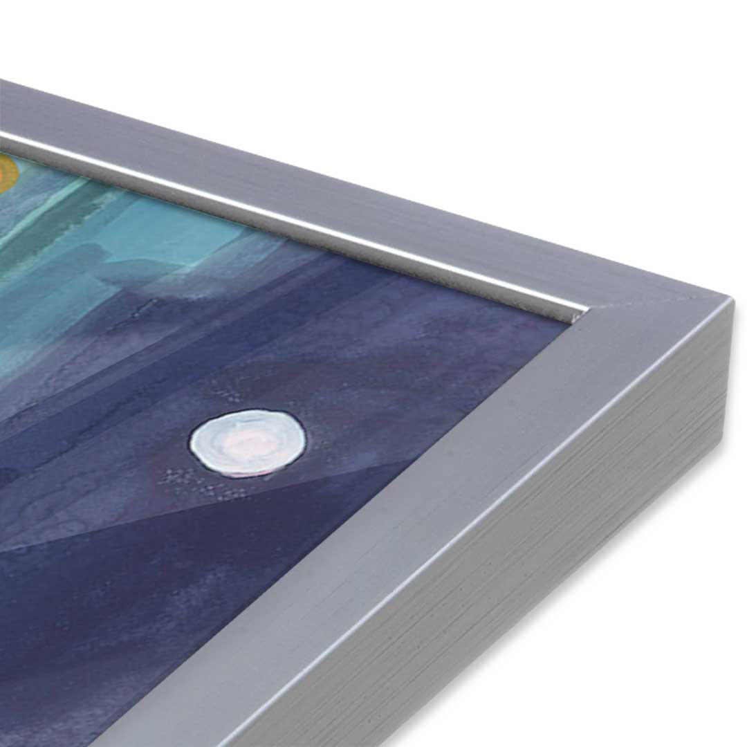 [Color:Polished Chrome], Picture of art in a Polished Chrome frame at an angle