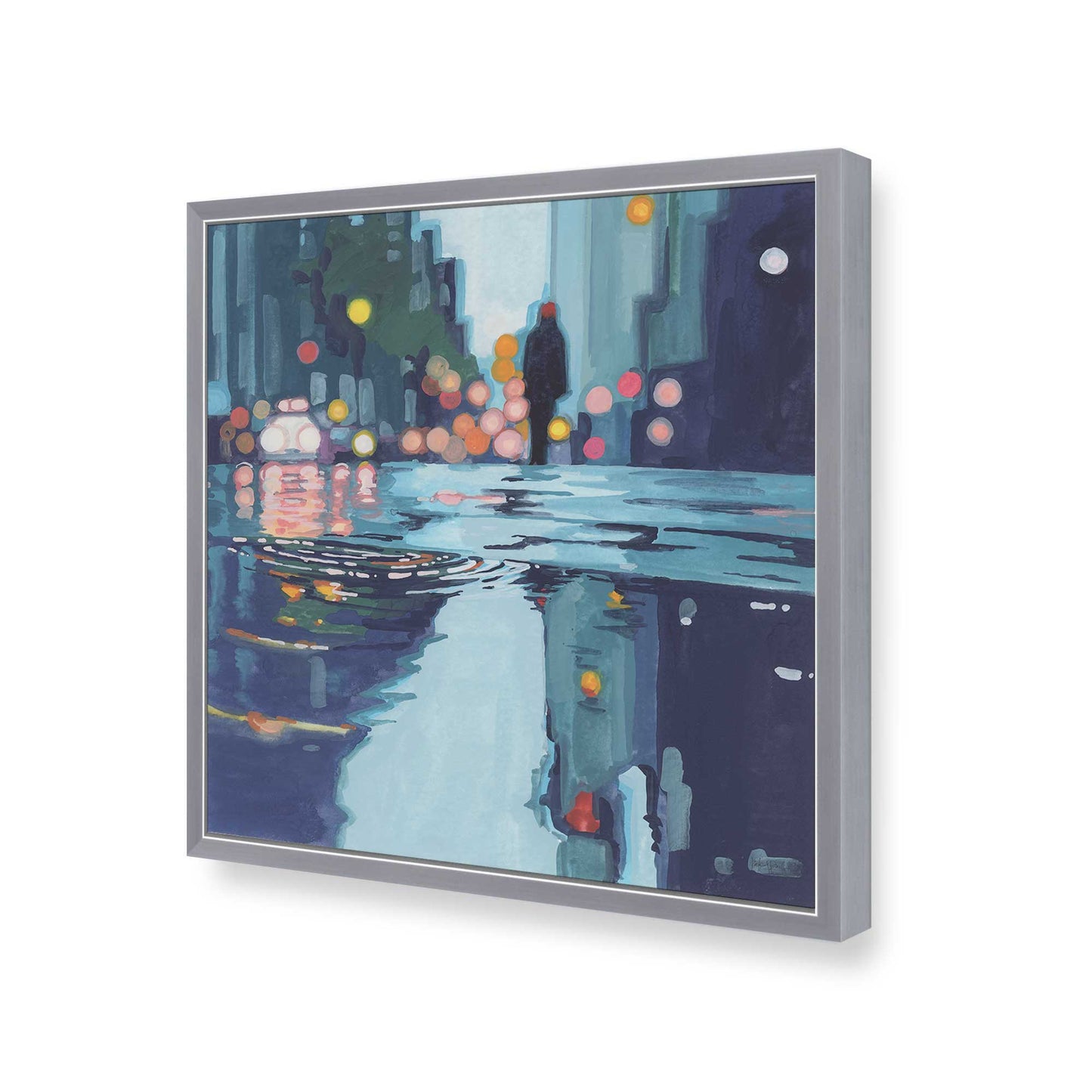 [Color:Polished Chrome], Picture of art in a Polished Chrome frame of the corner