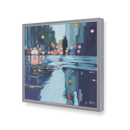[Color:Polished Chrome], Picture of art in a Polished Chrome frame of the corner