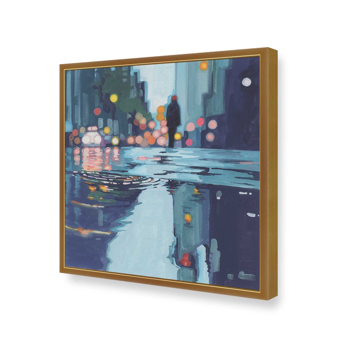 [Color:Polished Gold], Picture of art in a Polished Gold frame of the corner