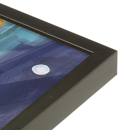 [Color:Satin Black], Picture of art in a Satin Black frame at an angle