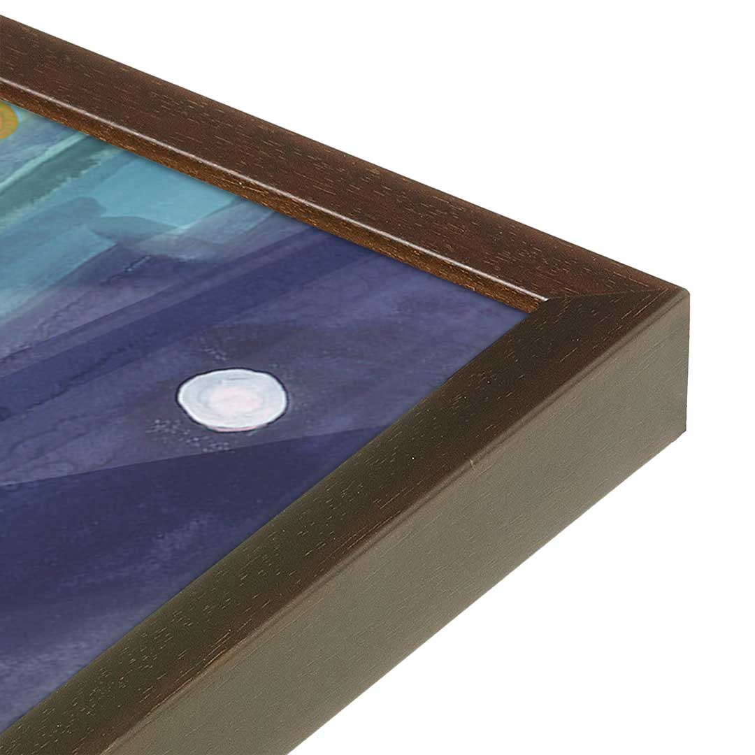 [Color:Espresso], Picture of art in a Espresso frame at an angle