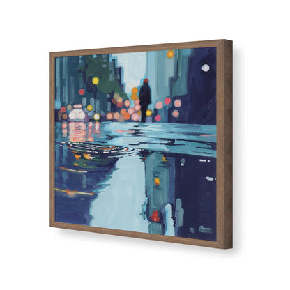 [Color:Walnut], Picture of art in a Walnut frame of the corner