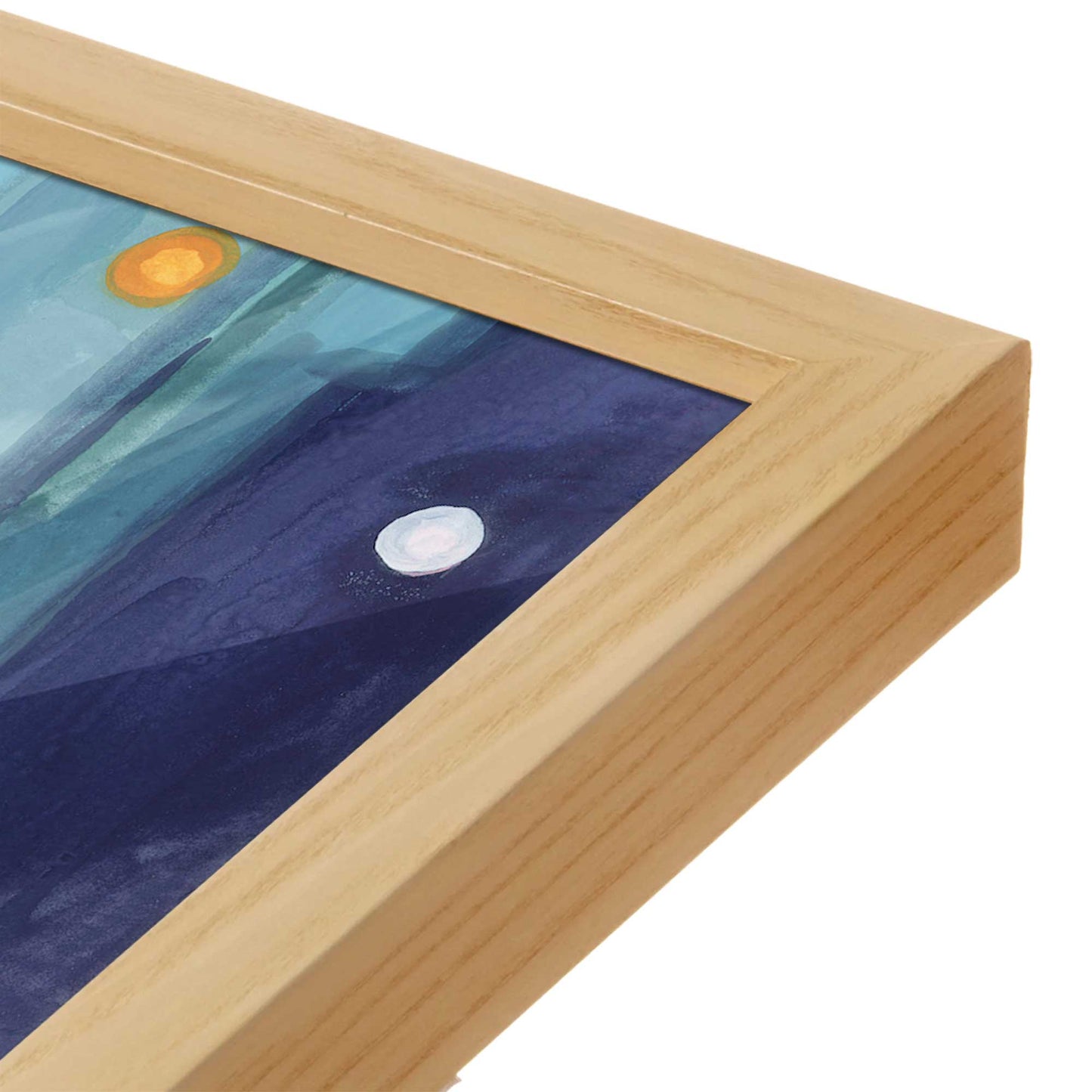 [Color:Espresso], Picture of art in a Espresso frame at an angle