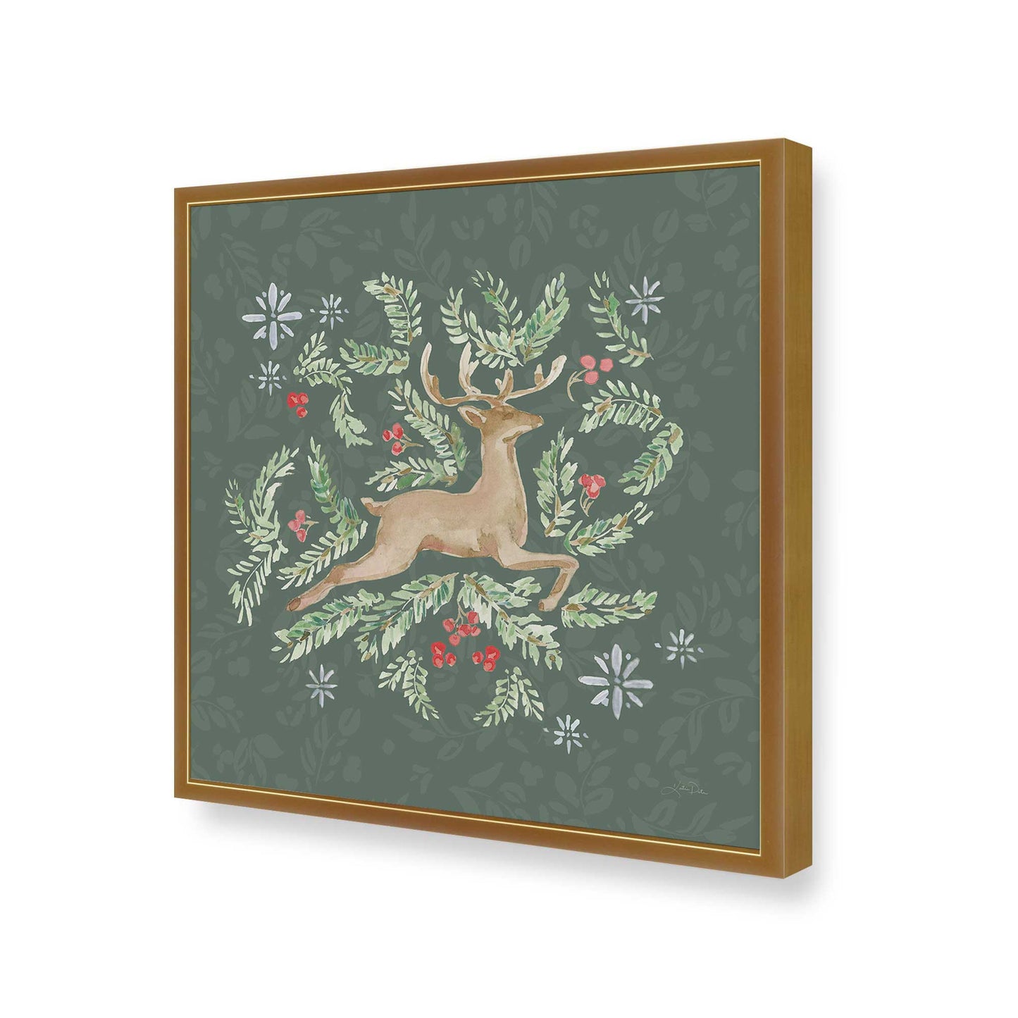 [Color:Polished Gold], Picture of art in a Polished Gold frame of the corner