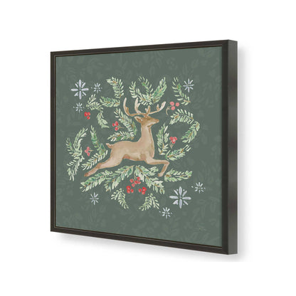 [Color:Satin Black], Picture of art in a Satin Black frame of the corner