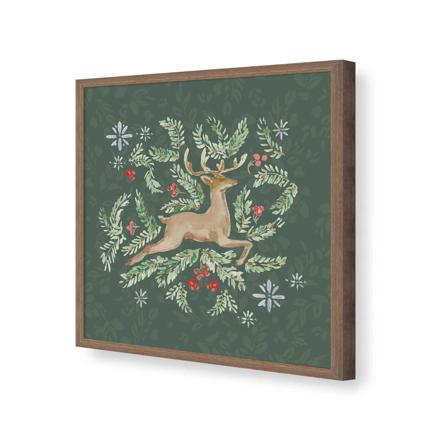 [Color:Walnut], Picture of art in a Walnut frame of the corner