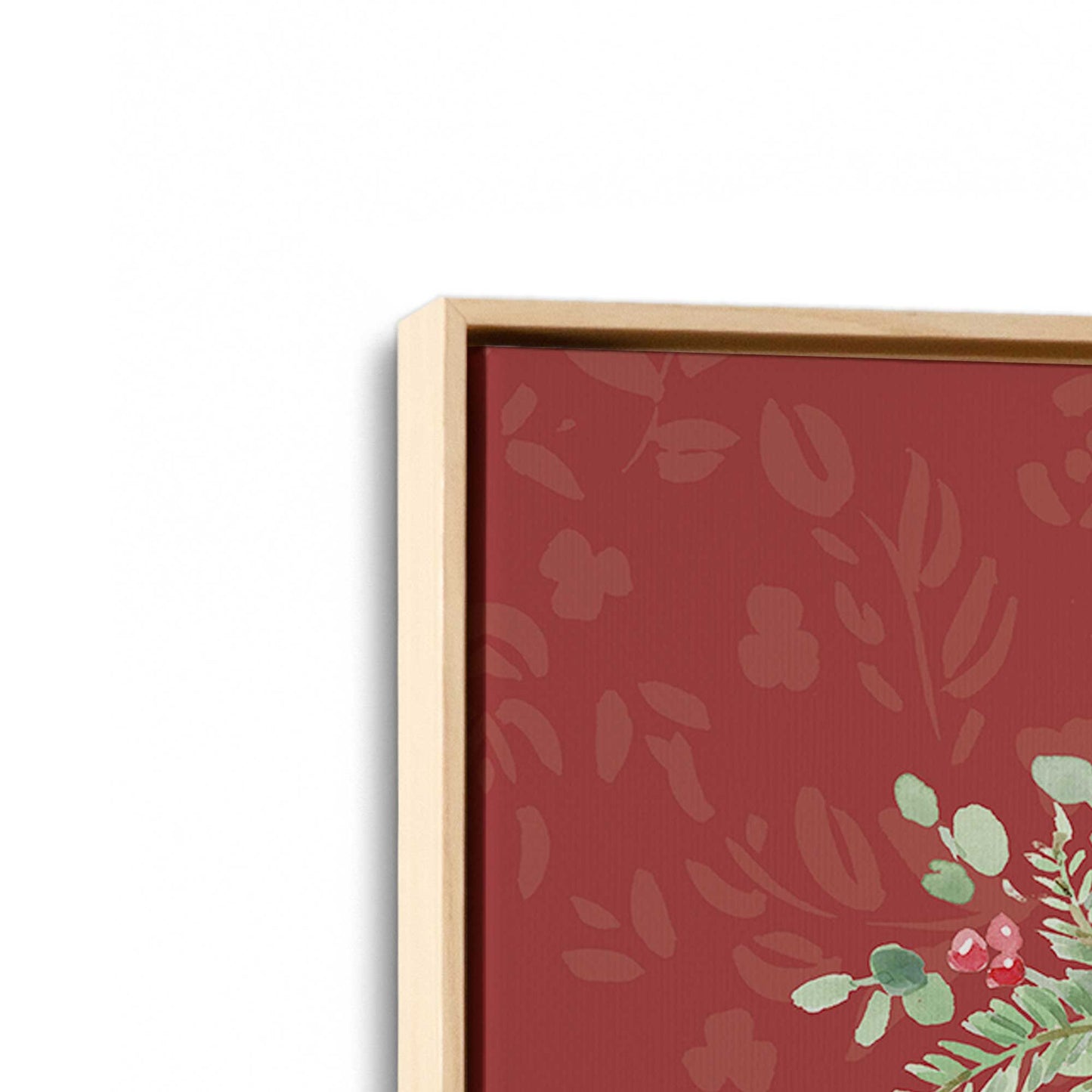 [Color:American Maple], Picture of art in a American Maple frame at an angle