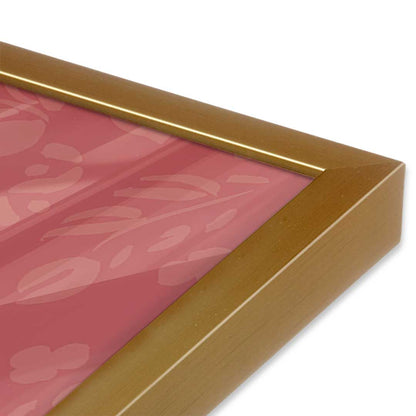 [Color:Polished Gold], Picture of art in a Polished Gold frame at an angle