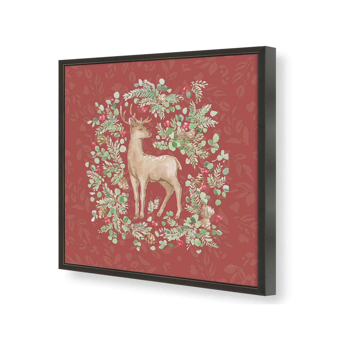 [Color:Satin Black], Picture of art in a Satin Black frame of the corner