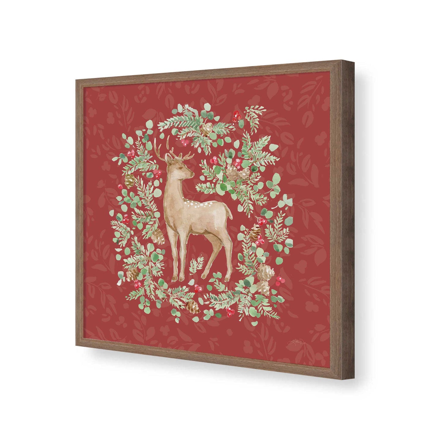 [Color:Walnut], Picture of art in a Walnut frame of the corner